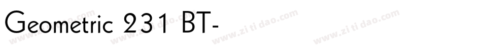 Geometric 231 BT字体转换
